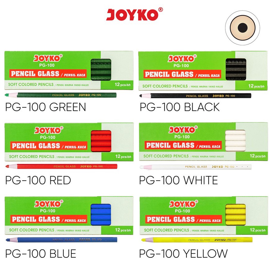 

KODE S59O 1 Pack isi 12 Pcs Pensil Kaca Joyko PG1 Dermatograph Joyko PG1 Joyko PG 1
