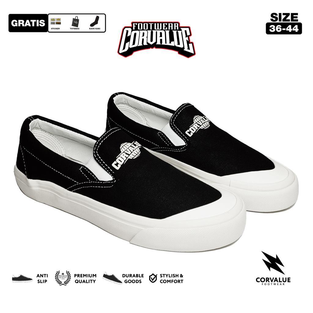 CORVALUE - Sepatu Slip On Adliswill Globe Bw og