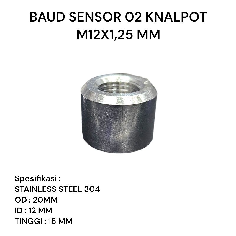 Sensor & Adaptor — Bung Sensor O2 M12 × 1.25 · Stainless — foto 3
