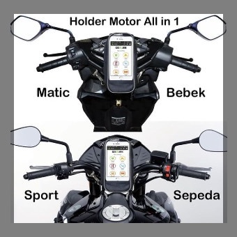 Pgb Tas Holder Cover HP Sepeda Motor matic mio beat Cover Anti Air  F
