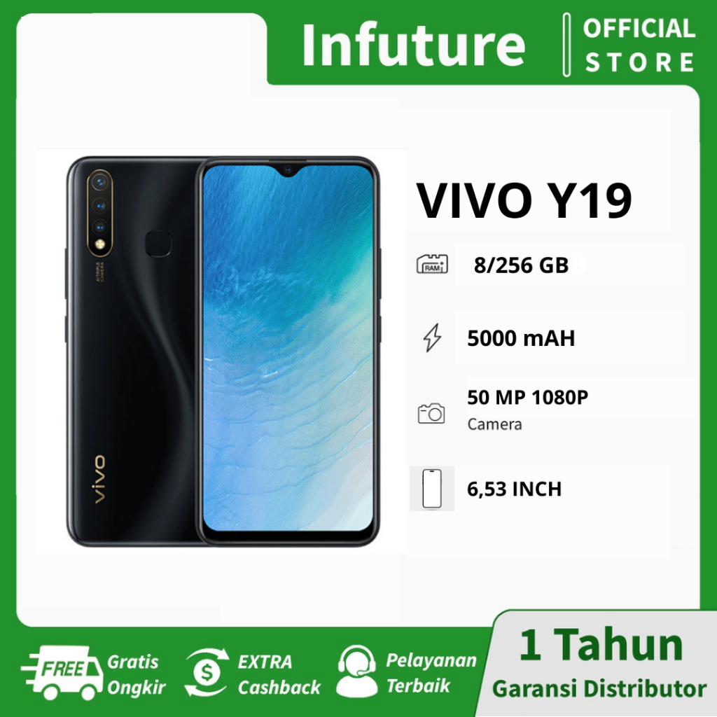 HP SMARTPHONE ANDROID VIVO Y19 RAM 8+256GB