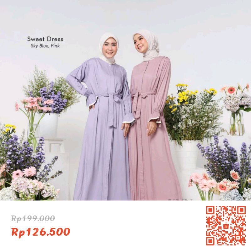 KYN swett dress - long dress gamis wanita Korean style bahan rayon twill premium