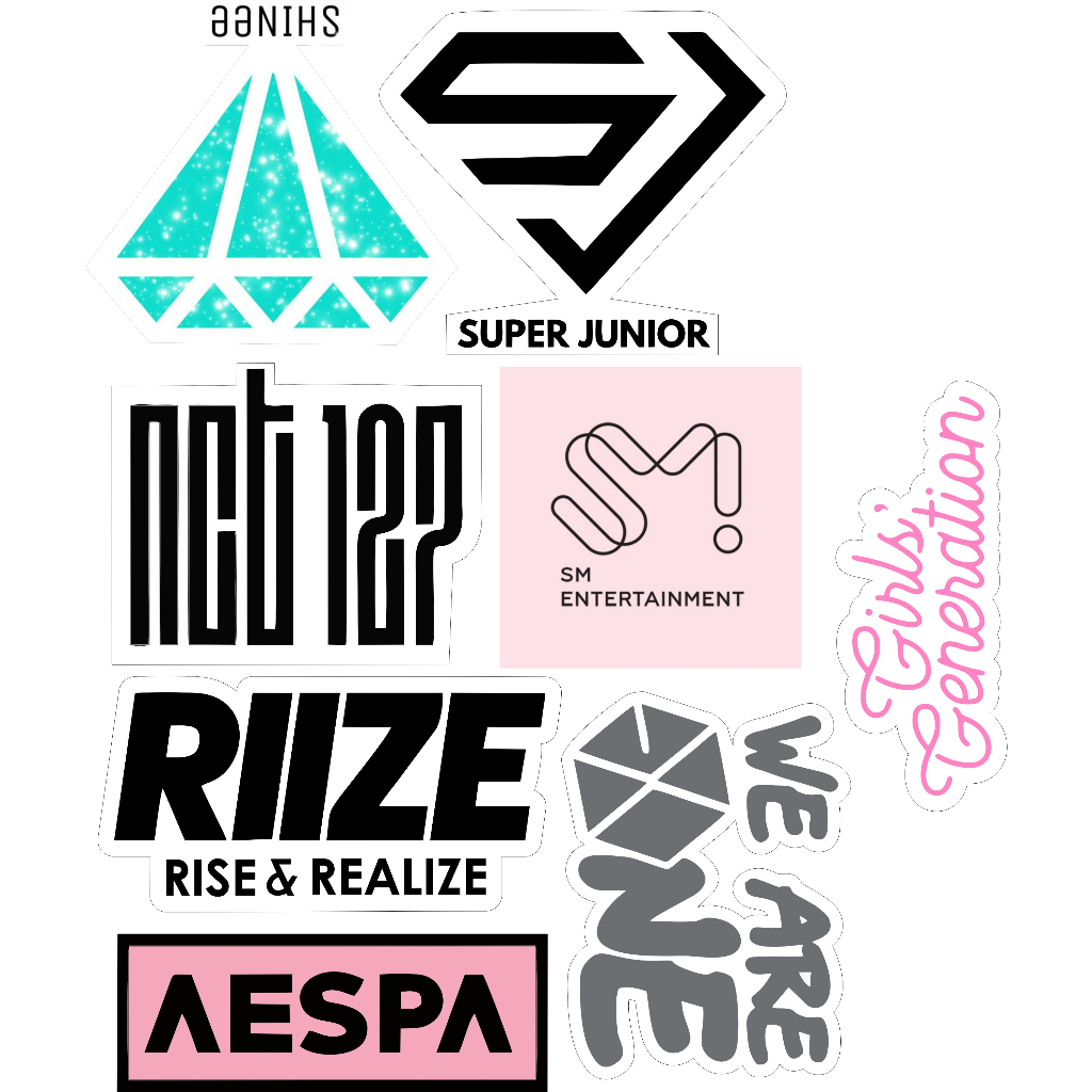 

stiker hologram kpop, boyband korea, girlband korea,nct,riize,aespa