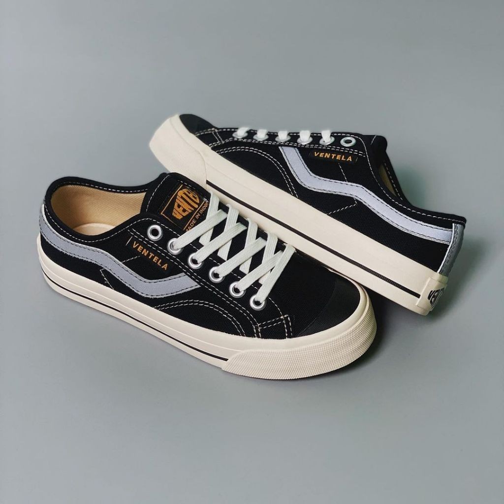 PROMO Ventela New Public Low Black Natural - Sepatu Sekolah - Bisa Nyala - Ventela New Public - Hita