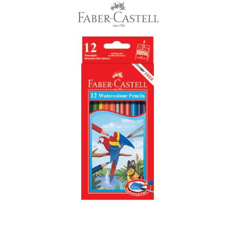

Watercolour Pencils 12 Long Faber Castell Pensil Warna 12 Panjang ART Q9C4