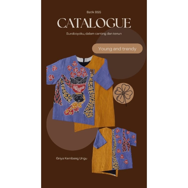 atasan batik tulis wanita lengan pendek  bhuksemboyo