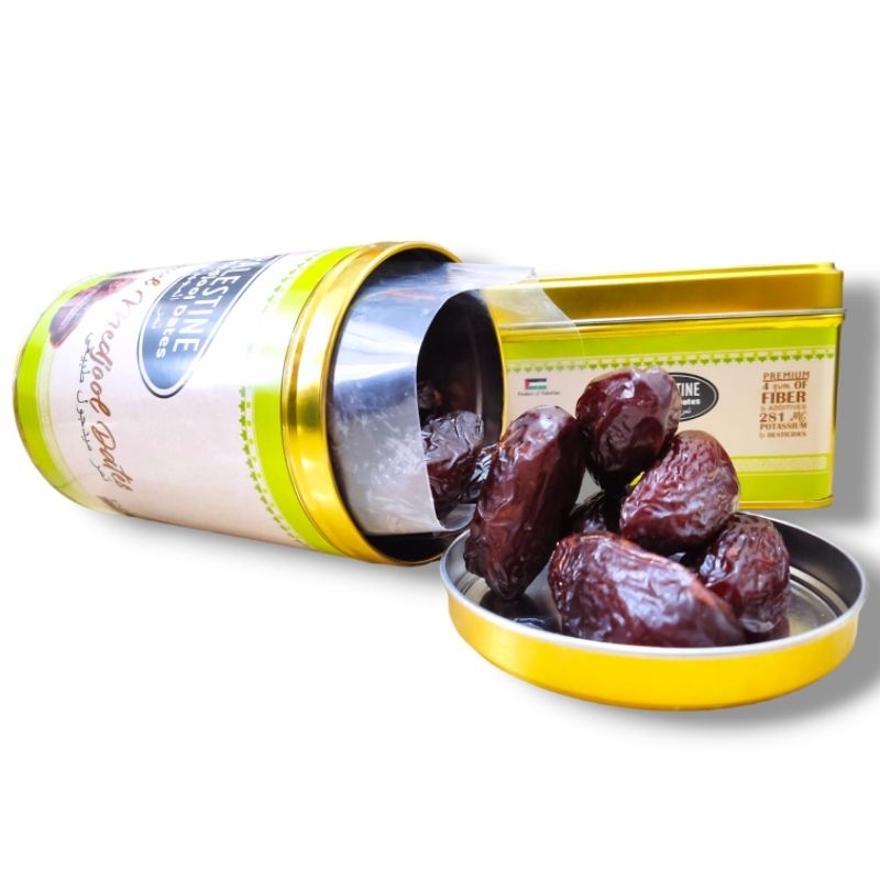 

Kurma Medjool Palestine Super Premium Grade A 500 Gram Kemasan Kaleng