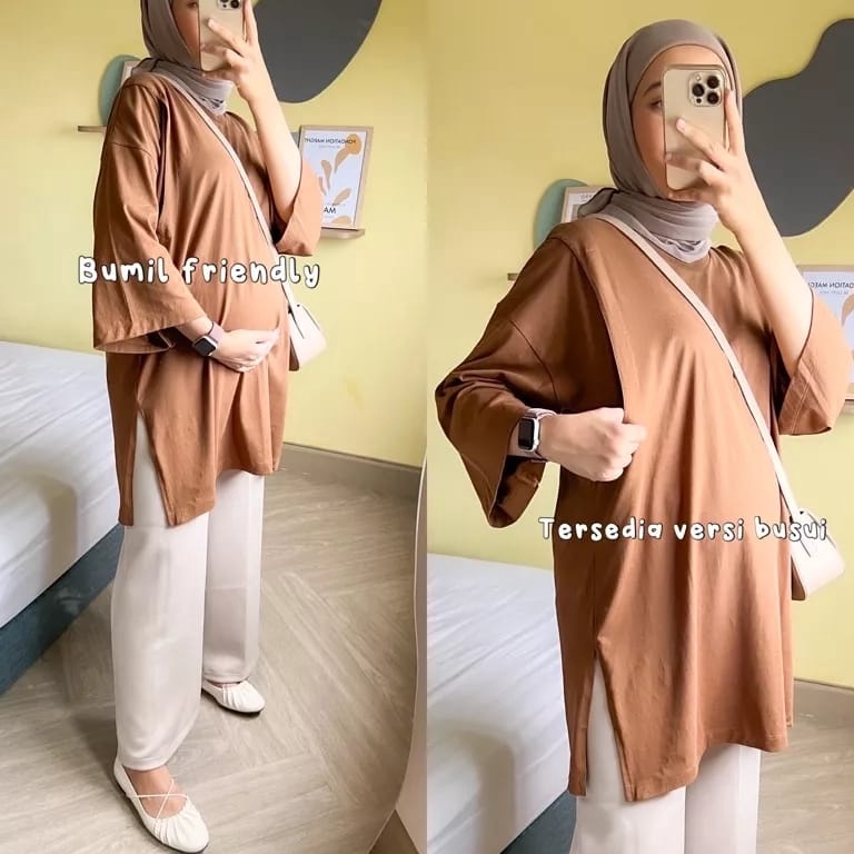 SuperSale Kaos Oversized Polos Busui Hijab Friendly