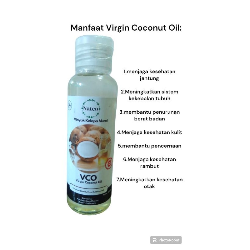 

Virgin Coconut oil Minyak kelapa Murni kemasan Travel size isi 100 ml