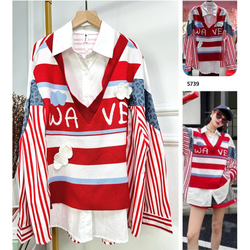 Pgmta Grosir kemeja import Kode 5739 serian isi 4 pcs