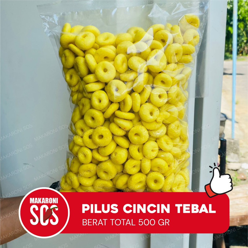 

ALEN-ALEN (500GR) Snack Pilus Cincin Kuning Renyah Gurih Camilan Food