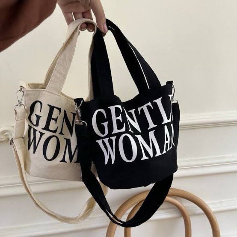 Gentle Woman Micro Tote Bag Tas Wanita Ori Bkk Tas Kanvas Wanita Selempang GW Mini Micro Sling Bag T