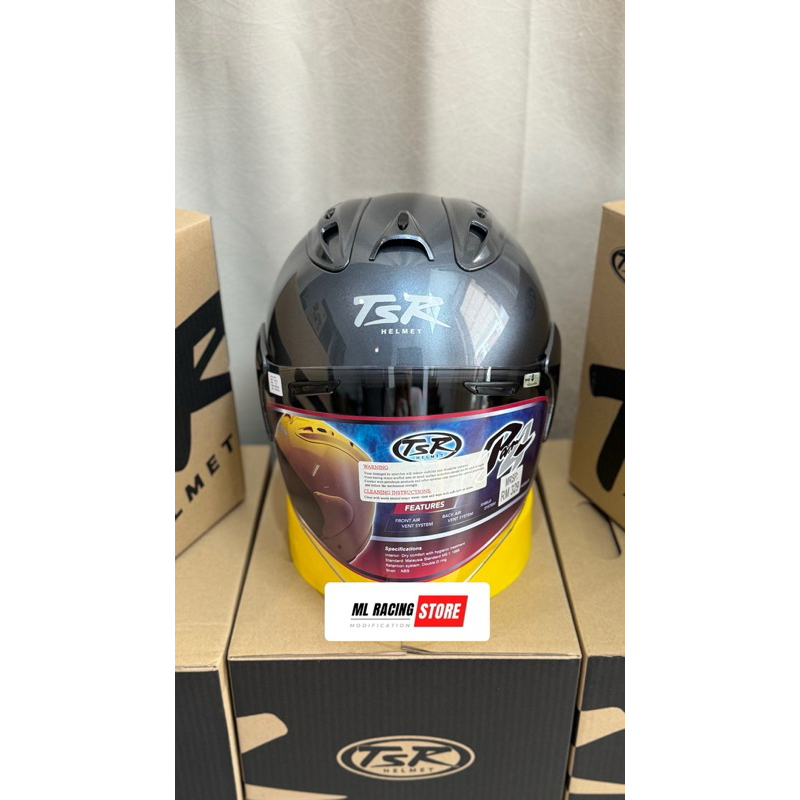HELM/HELEMET TSR RAM 4 NEW POLOSAN METHALIC GRAY/METHALIC GREY- HALF FACE TSR