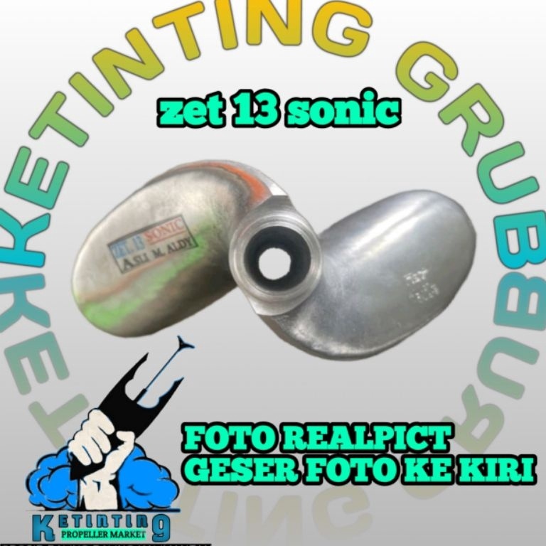 KIPAS PERAHU BALAP ZET 13 SONIC16pk sampai 2pkBALING BALING PERAHU BALAPPROPELLER ART C9V1