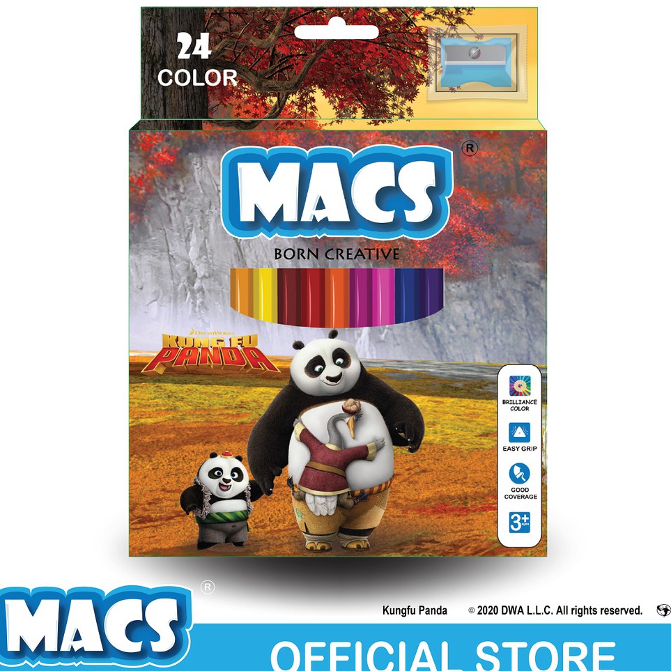 

MACS Pensil warna Macs Kung Fu Panda 24 warna Color pencil ART B2D4