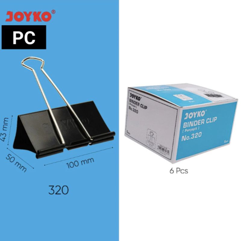 

( 1 biji ) Binder Clip Klip Penjepit Kertas Joyko Black 320