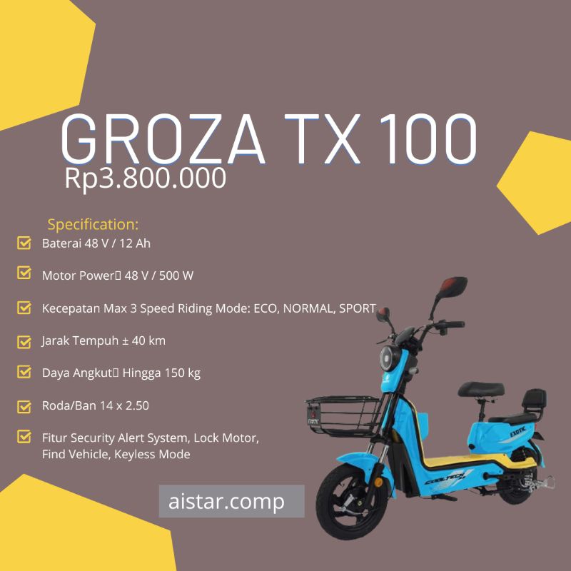 MOTOR LISTRIK GROZA TX100