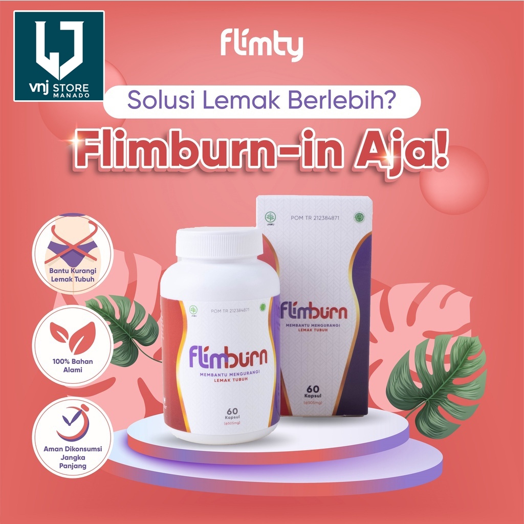MANADO FREE ONGKIR - Flimburn by Flimty | 1 botol isi 60 tablet