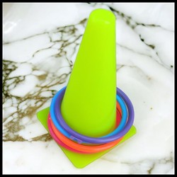 MAINAN EDUKASI ANAK / LEMPAR GELANG CONE RING RINTANGAN / MAINAN LEMPAR GELANG KECIL // LEMPAR GELAN