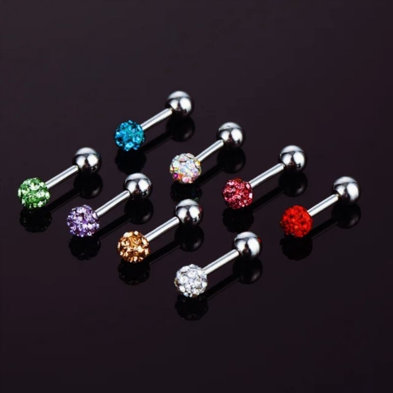 ANTING TELINGA PERMATA STAINLESS / ANTING LIDAH PERMATA STAINLESS / ANTING BARBEL STAINLESS / BARBEL