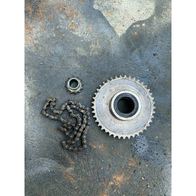 Gigi ger gir teming pengantar penghubung dinamo dobel stater astrea grand / prima / supra / revo sta