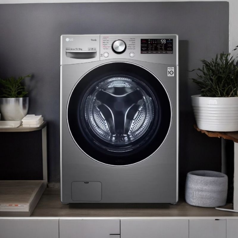Mesin Cuci LG F2515RTGV / Mesin Cuci LG Front Loading 15Kg Dryer 8Kg