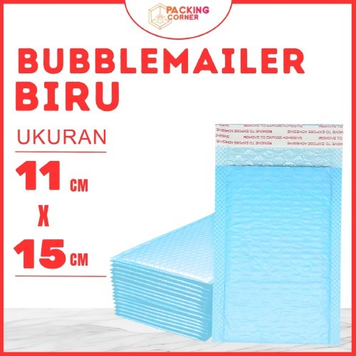 

Bubble Mailer Warp Amplop Seal Packaging Olshop Biru Pastel 11x15 Cm