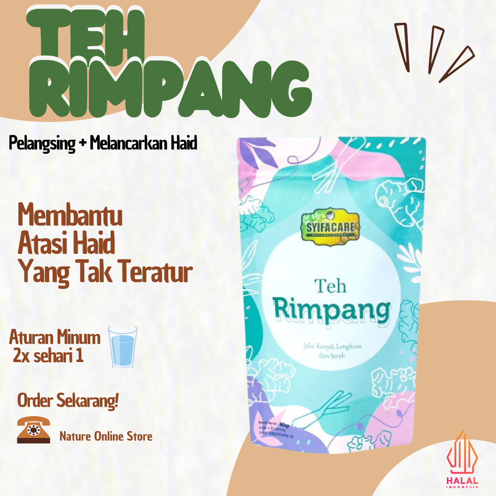 

Teh Rimpang Syifacare 100% Alami|Teh Celup Herbal Menurunkan BB Melancarkan Haid Promil | Syifacare Teh Rimpang Celup 100% Bahan Alami Herbal Membantu Melancarkan Haid Detox Tubuh Pengsing Isi 20 Tea Bag