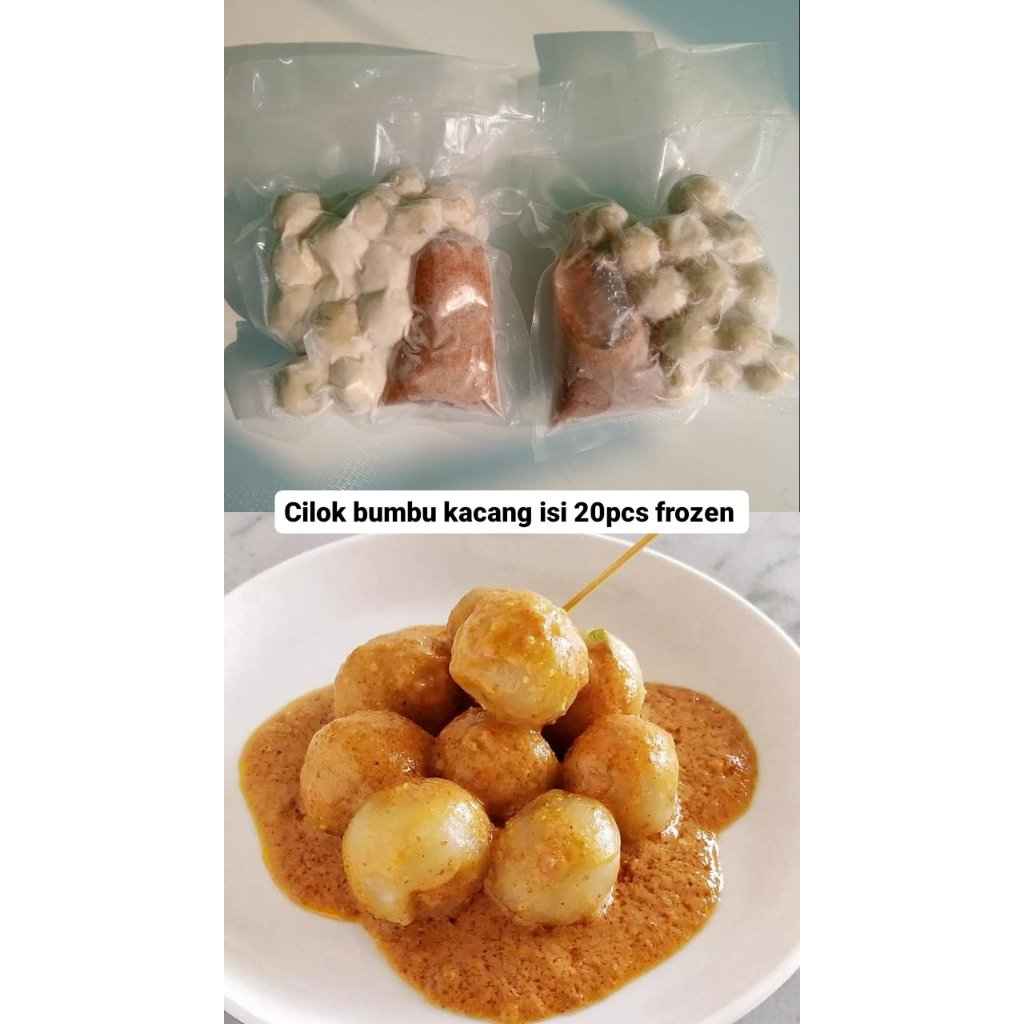 

Cilok bumbu kacang home made isi 20pcs + bumbu kacang / frozen