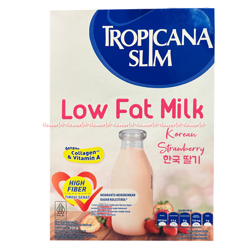 

Tropicana Slim 500gr Low Fat Korean Strawberry High Fiber Collagen Tinggi Kalsium