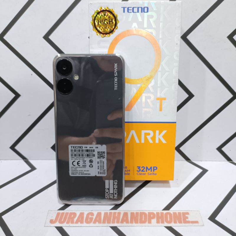 TECNO SPARK 9T 4/64GB HP SECOND BEKAS FULLSET