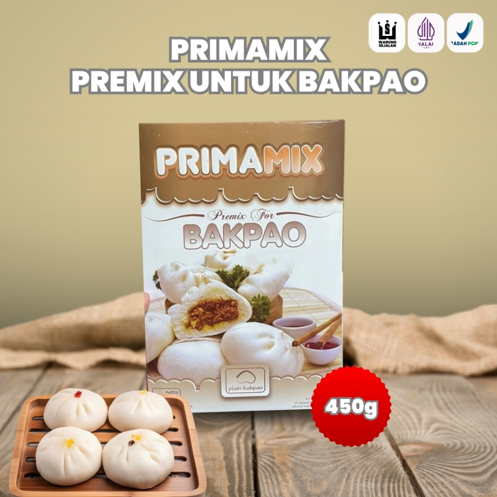 

tepung premix Bakpao PRIMAMIX - Premix untuk Bakpao (450 gr)