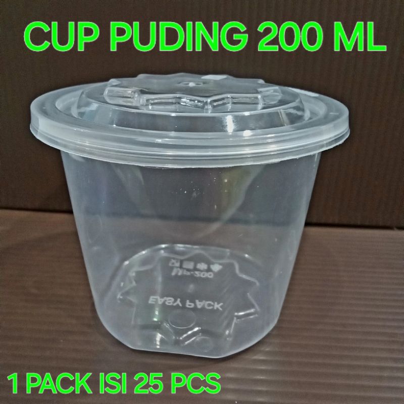 CUP JELLY/PUDDING EASYPACK 200 ML ISI 25 PCS