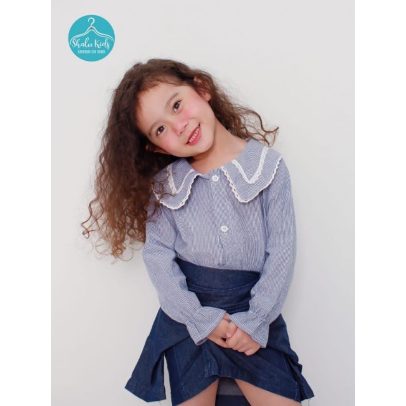 sitystore - Kemeja Namira - baju atasan cewek bahan katun - kemeja untuk anak 8-11 tahun
