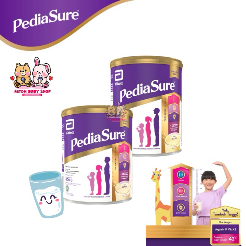 

Pediasure Triplesure 400gr EXP DATE AKHIR 2025 / Susu Pertumbuhan Anak / Susu Anak 1 Tahun Ke Atas/ Pediasure 400gr Coklat / Vanilla/ Madu/ Milky Susu Tumbuh Tinggi Anak