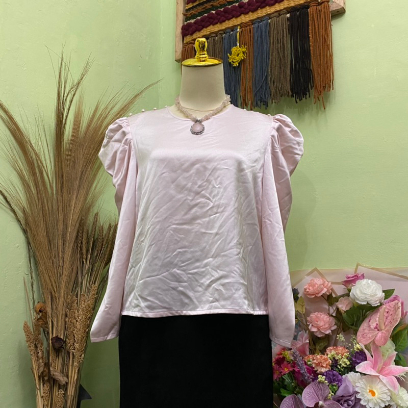 Pink Ruffle Blouse Vintage