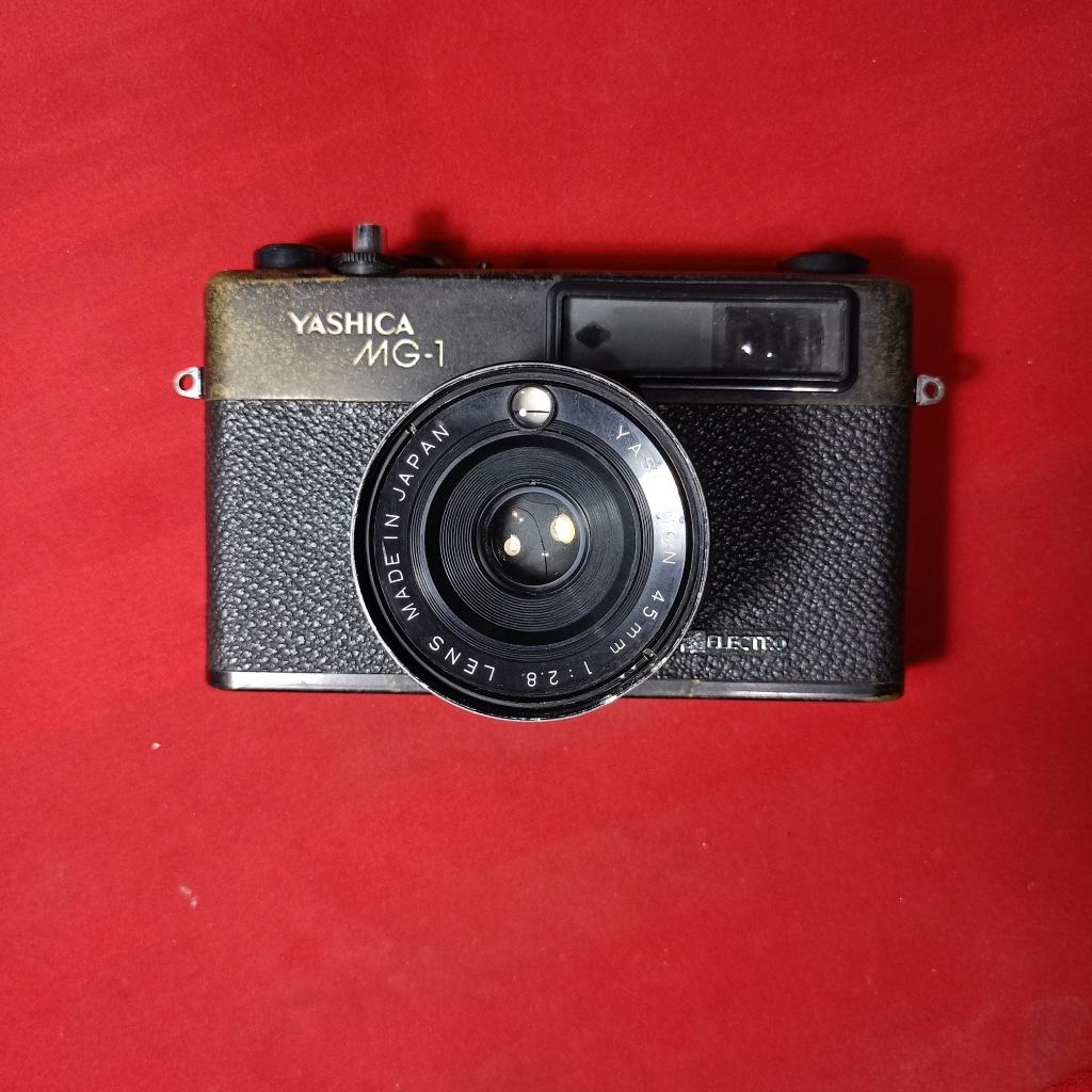 KAMERA ANALOG MANUAL RANGE FINDER YASHICA MG 1 LENSA YASHINON 45MM 2.8