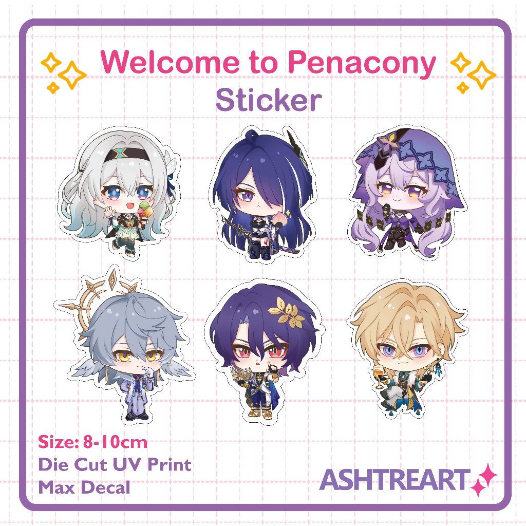 

[Ashtreart] Honkai Star Rail Stickers | Firefly Aventurine Dr. Ratio Black Swan Acheron Robin Moze Jiaoqiu Feixiao Rappa Sunday | Die cut UV Sticker | Honkai Star Rail HSR