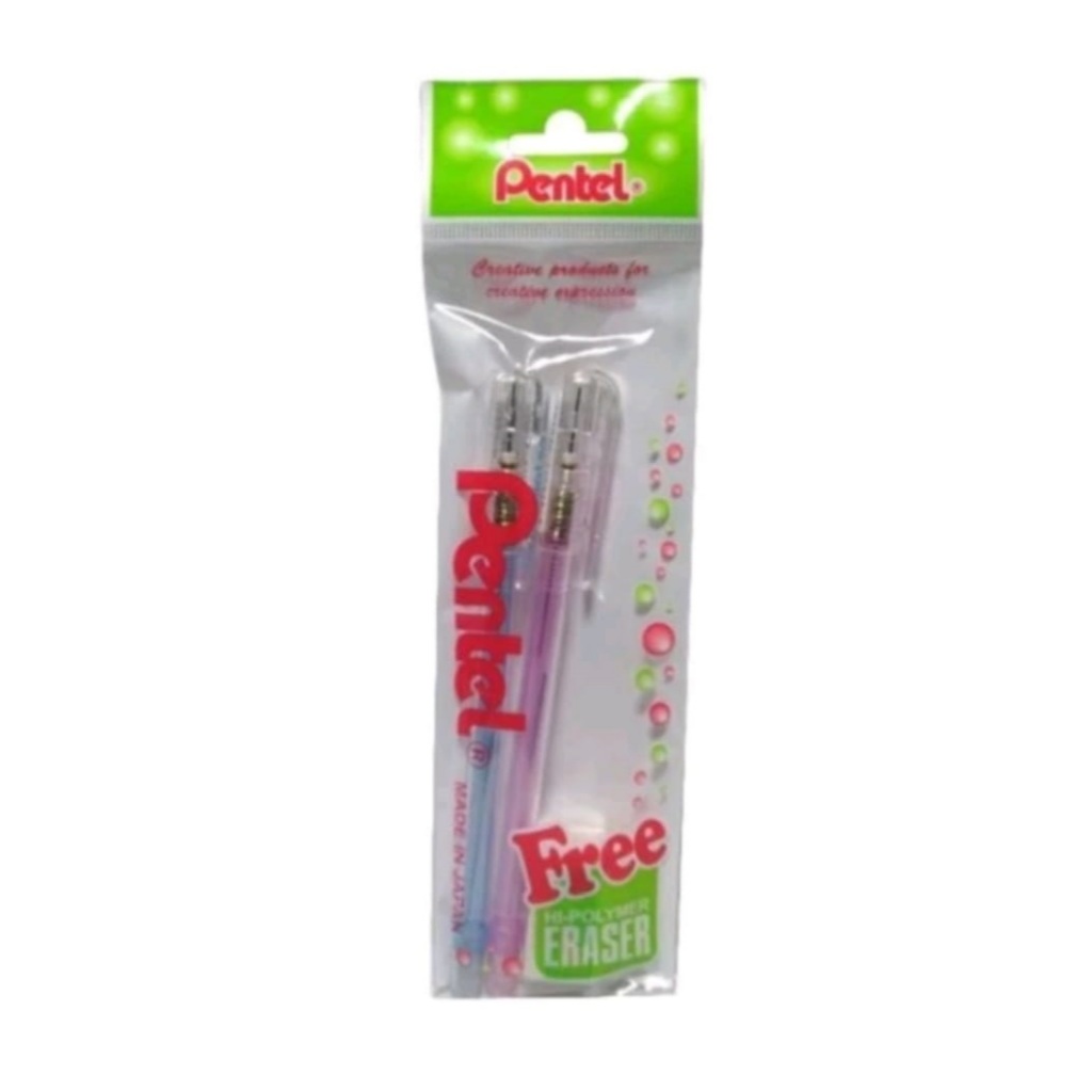 

PENSIL MEKANIK PENTEL 0,5 2B ( ISI 2 PCS ) FREE ERASER