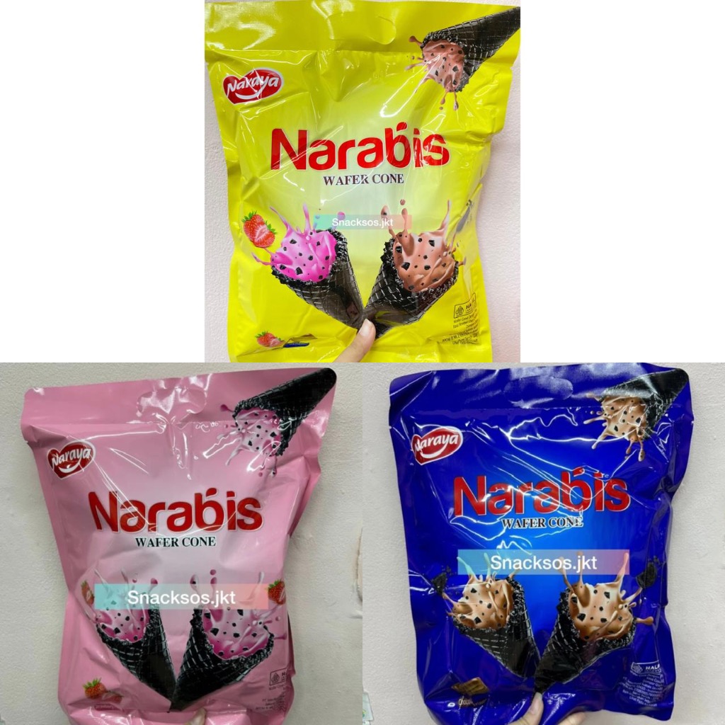 

[220G] NARAYA NARABIS WAFER CONE STRAWBERRY / CHOCOLATE / ASSORTMENT