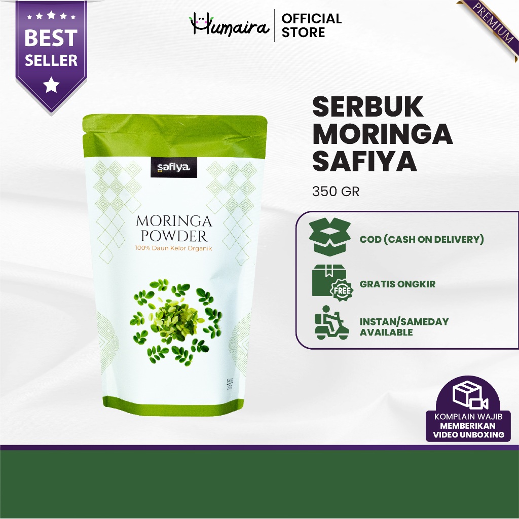 

Bubuk Moringa 350 gr Serbuk Daun Kelor Safiya Herbal Original