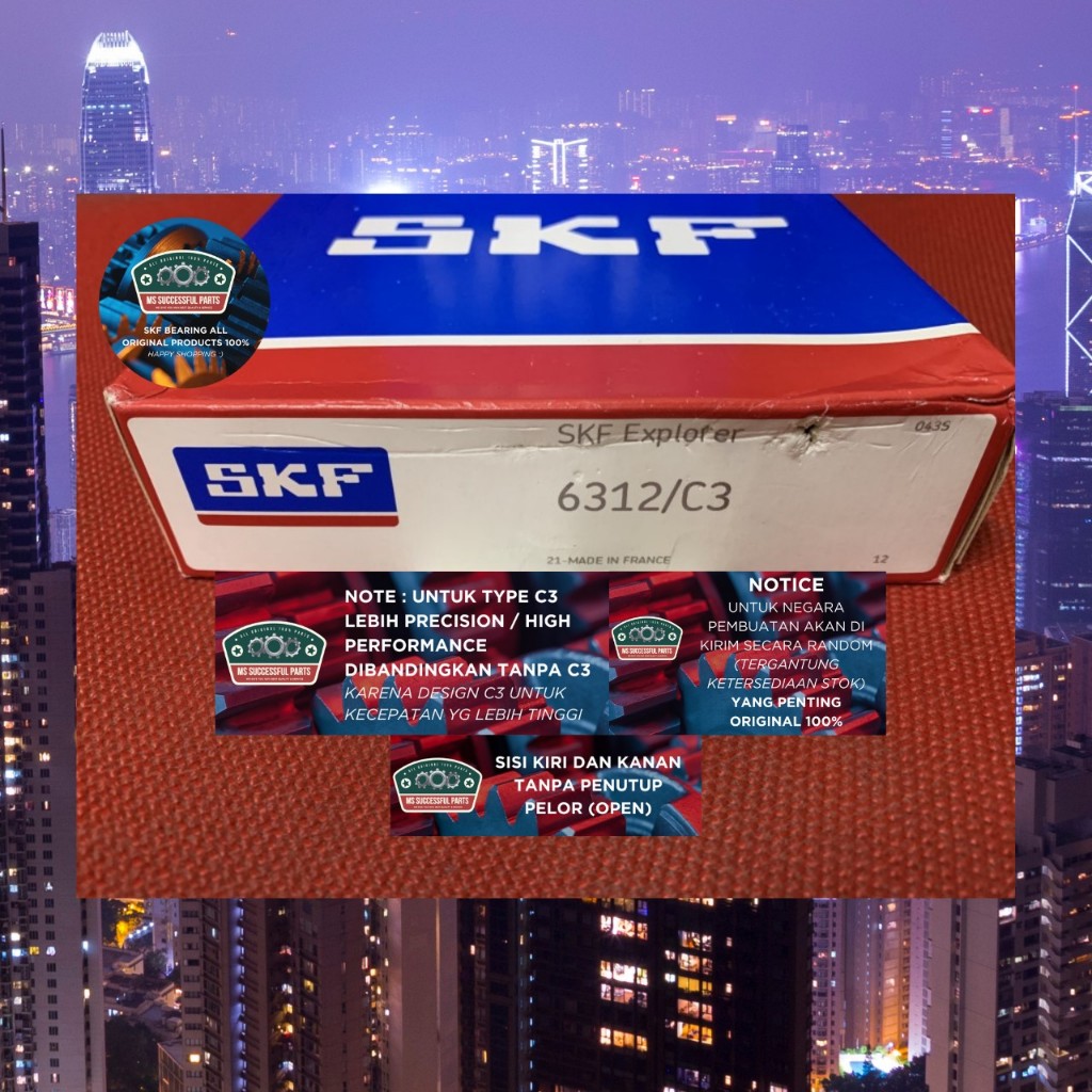 BEARING 6312 C3 SKF ORIGINAL 6312C3