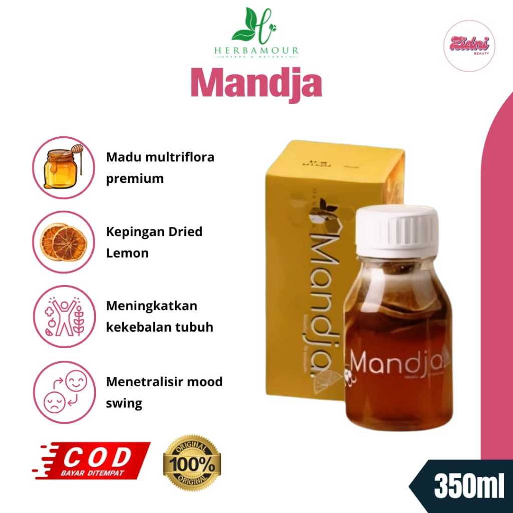 

MANDJA by Herbalov - Madu Multiflora dan Dried Lemon / Meningkatkan Imun Tubuh Original Alami, aman untuk i