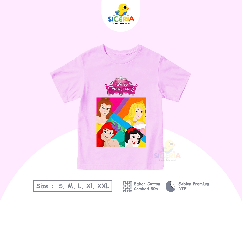 baju kaos karakter anak kualitas distro, katun lembut, cotton combed usia 1-12 tahun, size S ,M, L, 