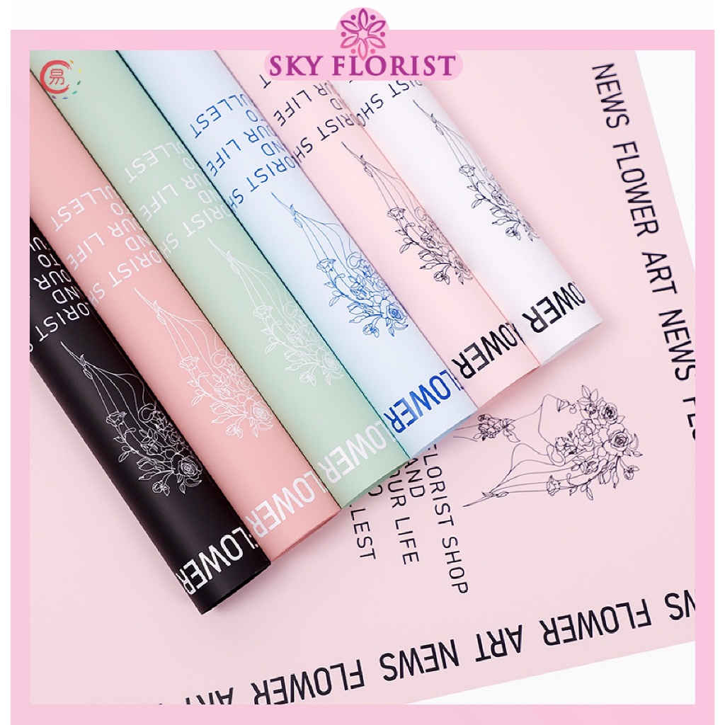 

20 LEMBAAR Flower Wrapping Cellophane Paper Kertas Buket Bunga Florist / KERTAS KADO KB6123