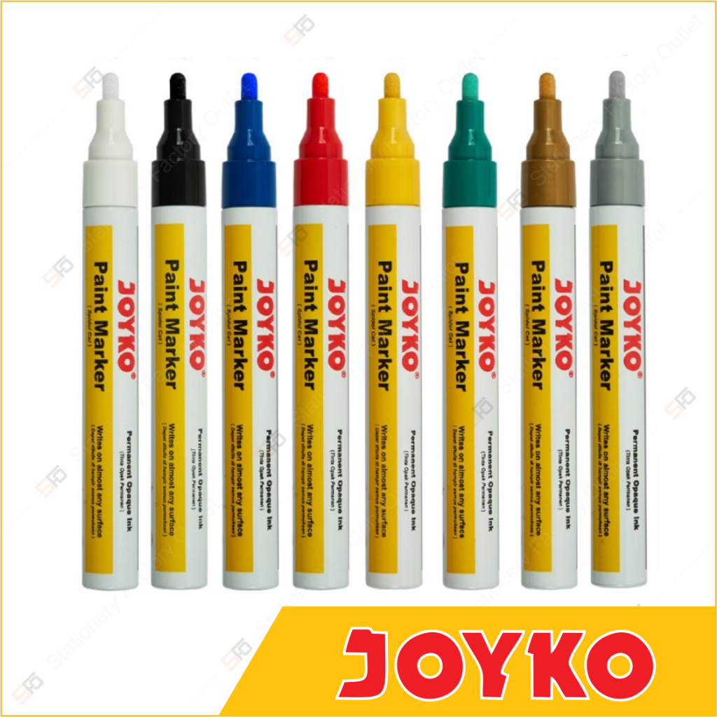 

Spidol Joyko Paint Marker PTM-37~44 - Emas Silver Putih