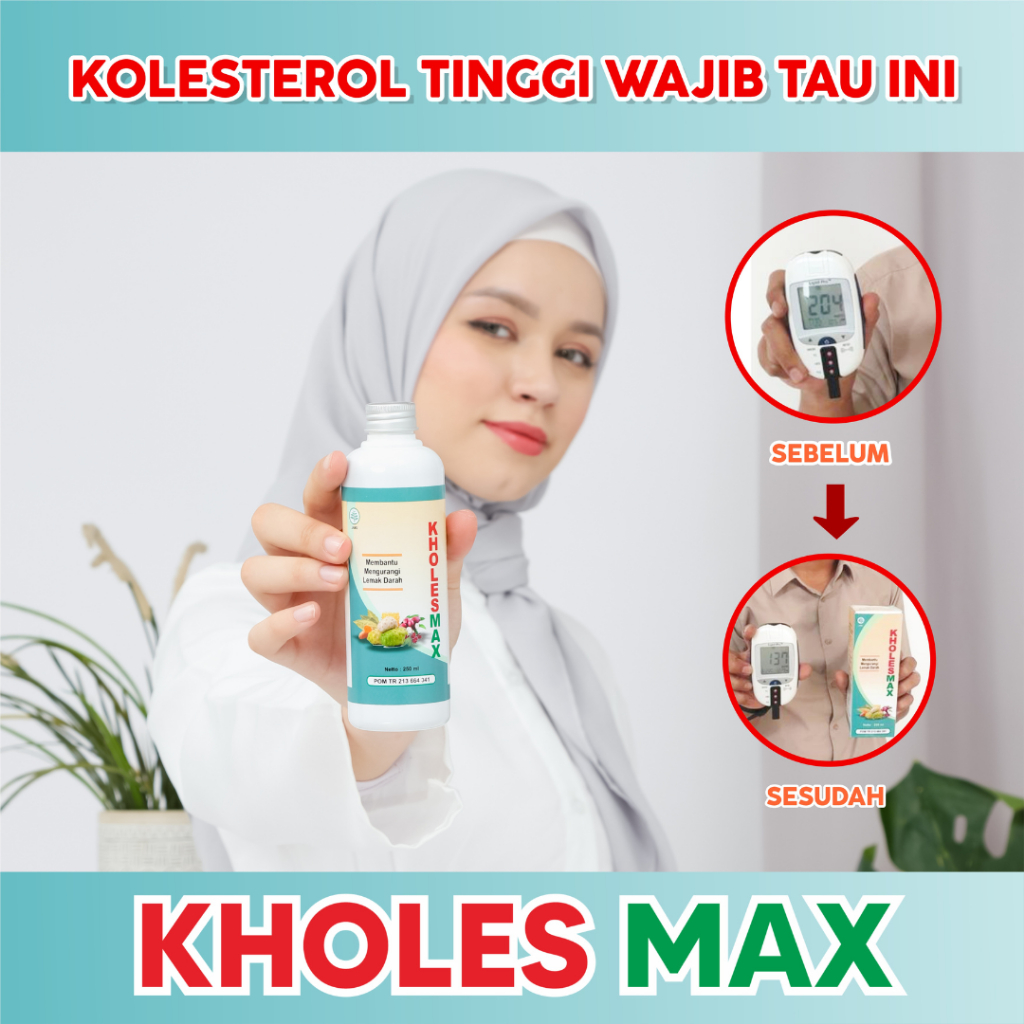 KHOLESMAX HERBAL OBAT UNTUK KOLESTEROL DARAH TINGGI HIPERTENSI TRIGLISERIDA NYERI OTOT ASAM URAT