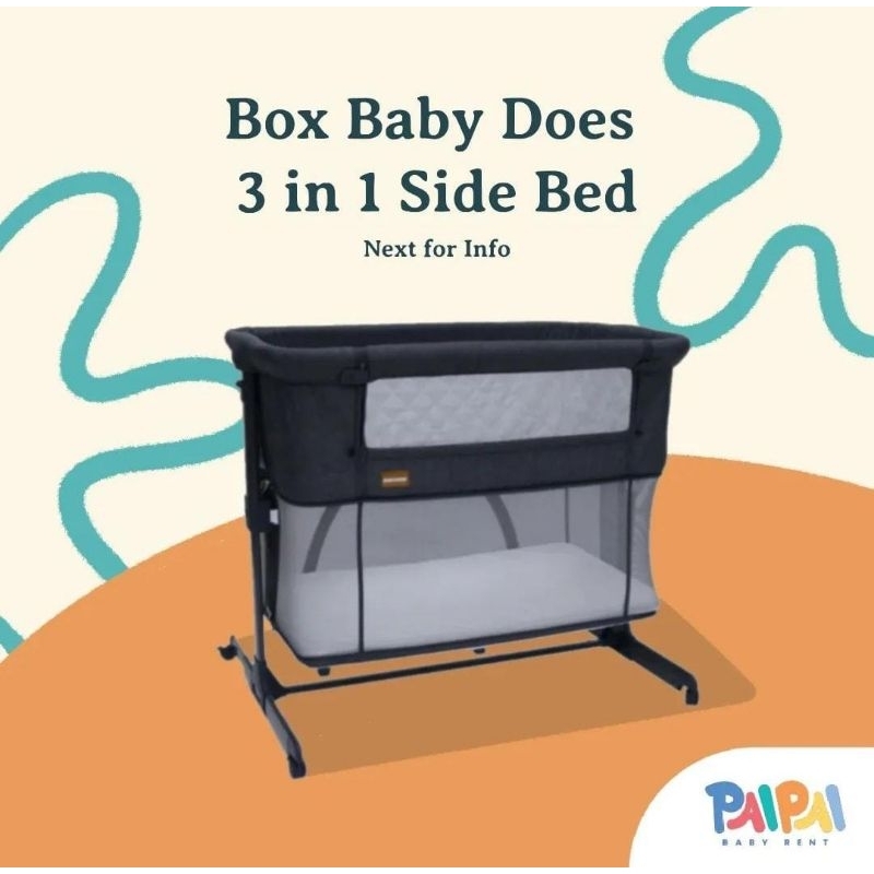 Sewa Box Baby Does 3 in 1 Side Bed