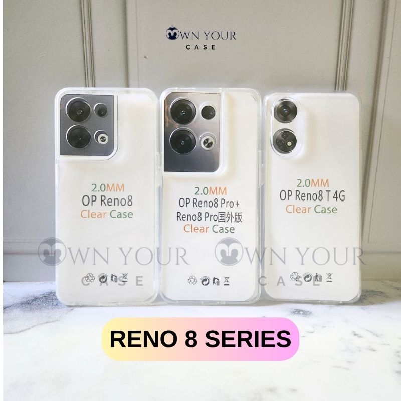 [CC] Softcase clear case bening premium 2.0 mm transparan OPPO Reno 8 / Reno 8 Pro / Reno 8T 4G/5G