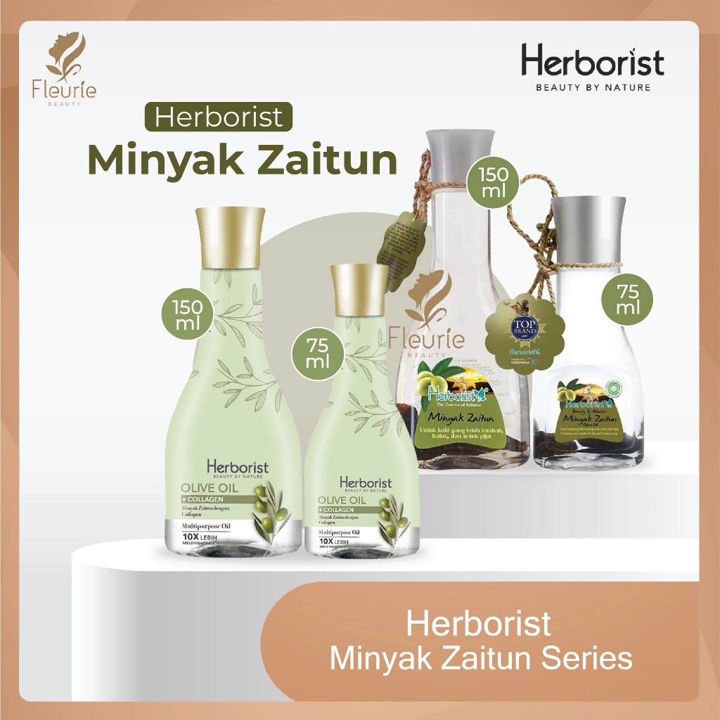 Herborist Minyak Zaitun Series - Olive Oil Minyak Zaitun / Minyak Zaitun dengan Collagen / Herborist
